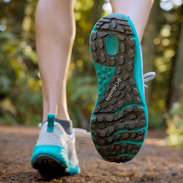 Close up shot of the traction outsole