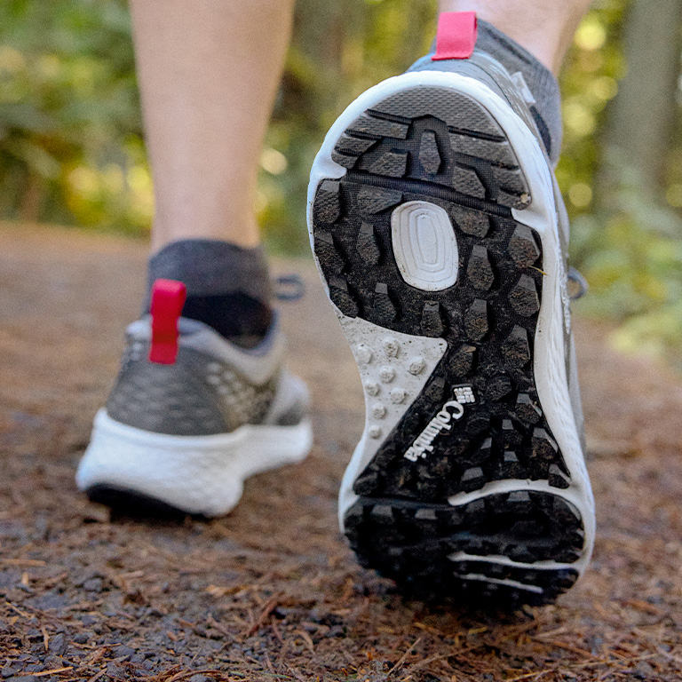 Close up shot of the traction outsole