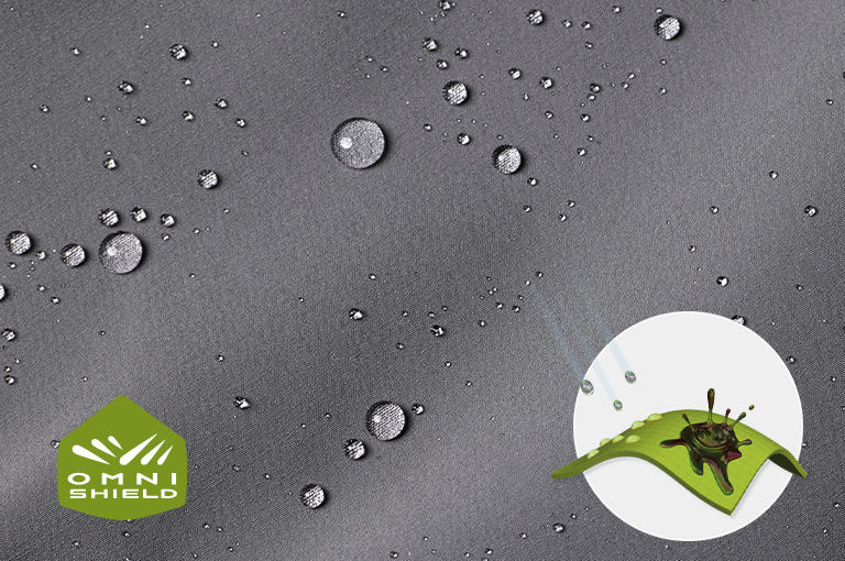 A graphic in the corner shows our Omni-Shade tech in action