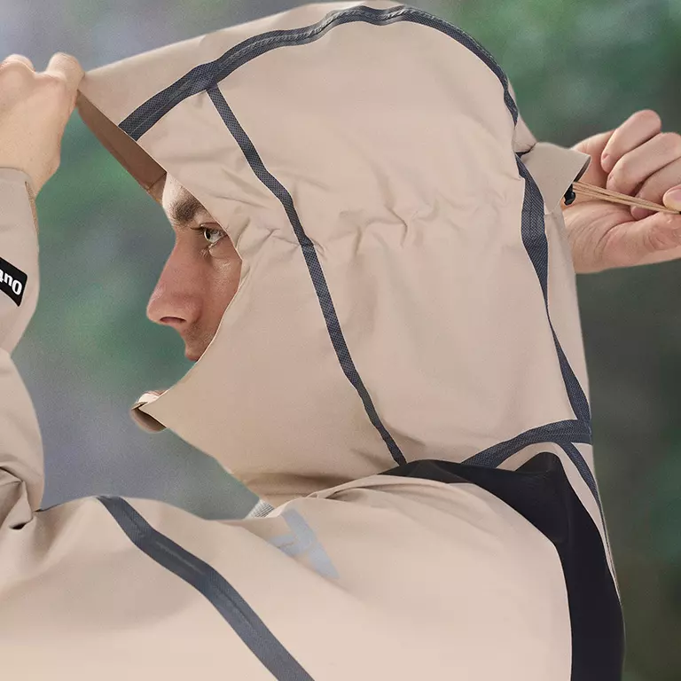 Close-up of the adjustable hood