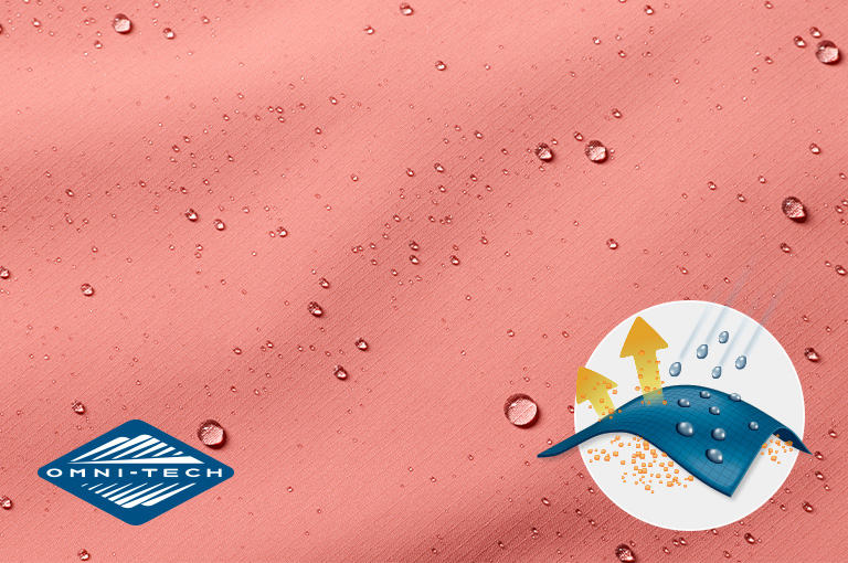 A graphic in the corner shows our Omni-Tech technology in action