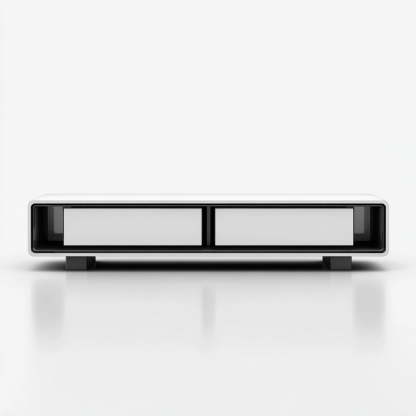 TV-Schrank Holzwerkstoff Weiß/Schwarz 160x40x42 cm - Modernes Design mit Schubladen und offenen Seiten-Warmthist