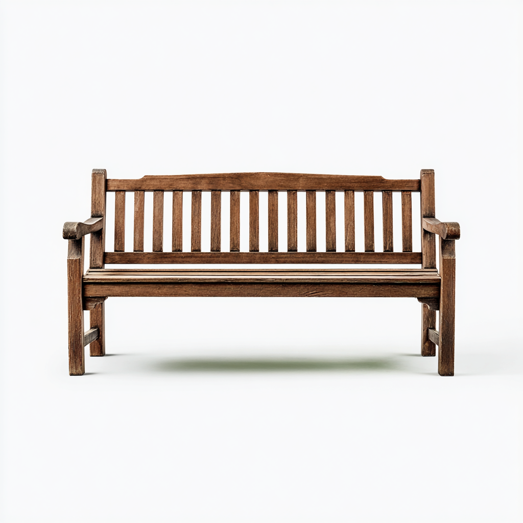 Gartenbank Teakholz Natur 150x62x90 cm - Klassisches Latten-Design - Outdoor Sitzbank