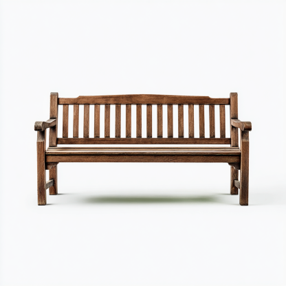 Gartenbank Teakholz Natur 150x62x90 cm - Klassisches Latten-Design - Outdoor Sitzbank