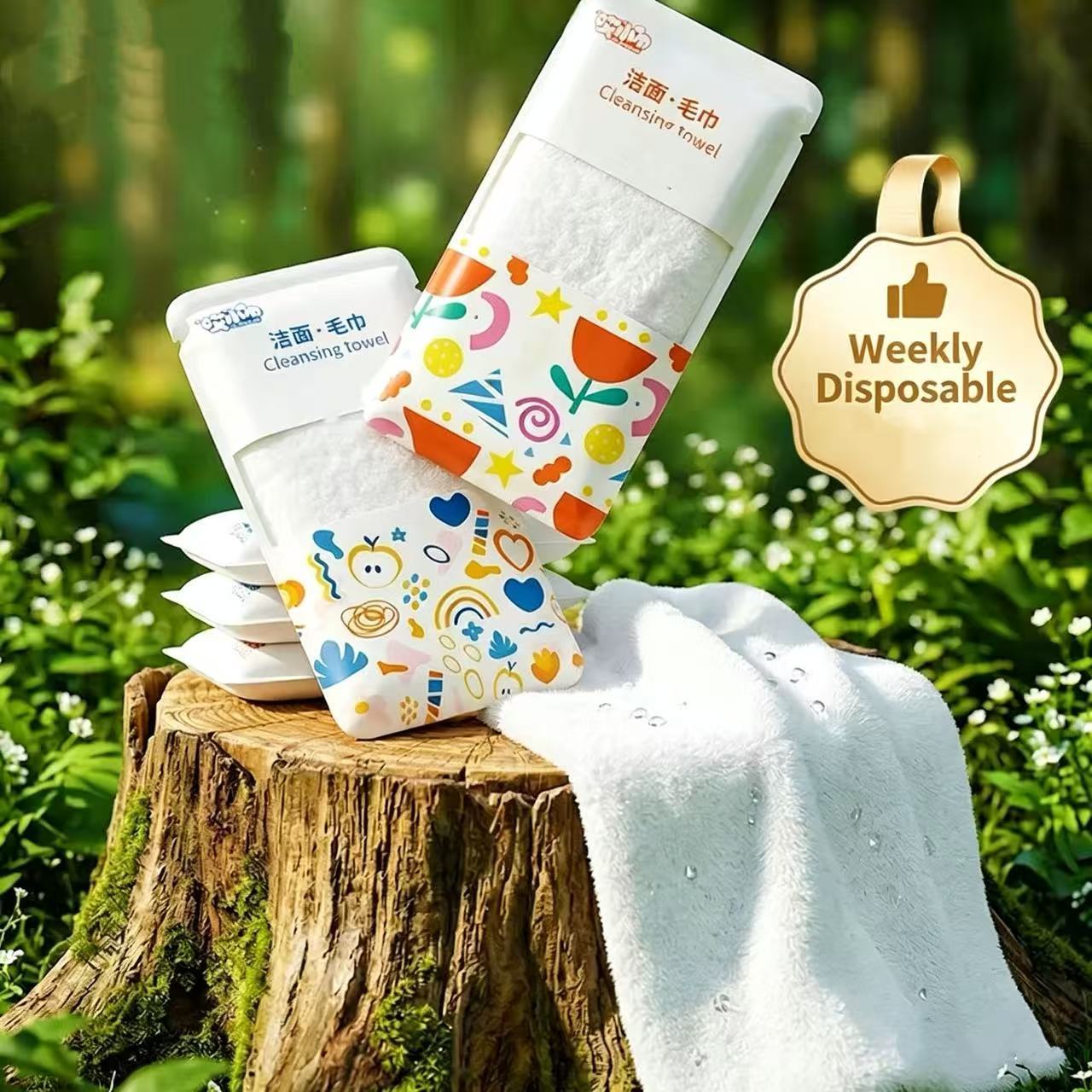 Ultra-Soft Disposable Face Towels for Sensitive Skin - Thick Cleansing Towels for Travel & Daily Skincare, Hypoallergenic & Odor-Free