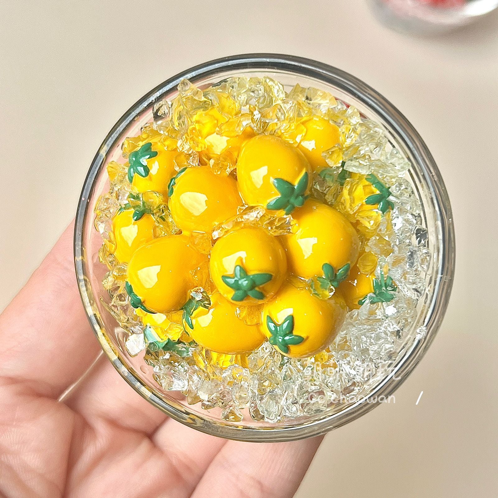 [Buy 5 get 1 free] Iced series refrigerator sticker fruit simulation food game food game 3D three-dimensional resin magnetic sticker