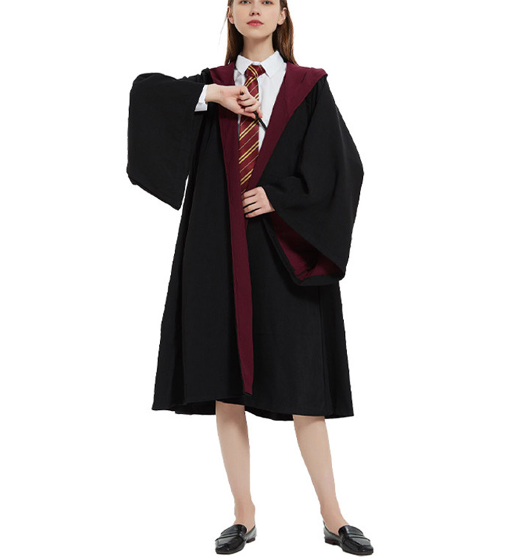 Hermione Granger Gryffindor Wizard Robe Costume for Adults and Kids Magical Cosplay Outfit for Halloween, Carnival, and Christmas