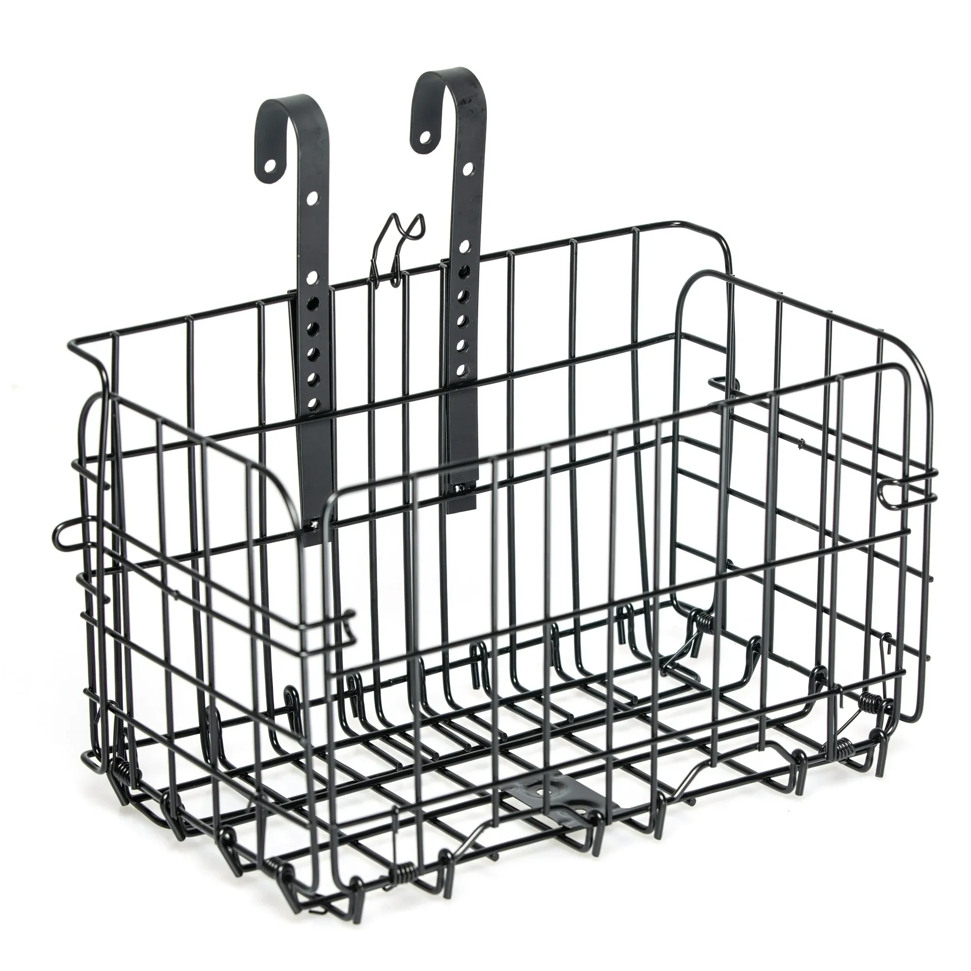 Plogco Bike Baskets Black Metal Detachable