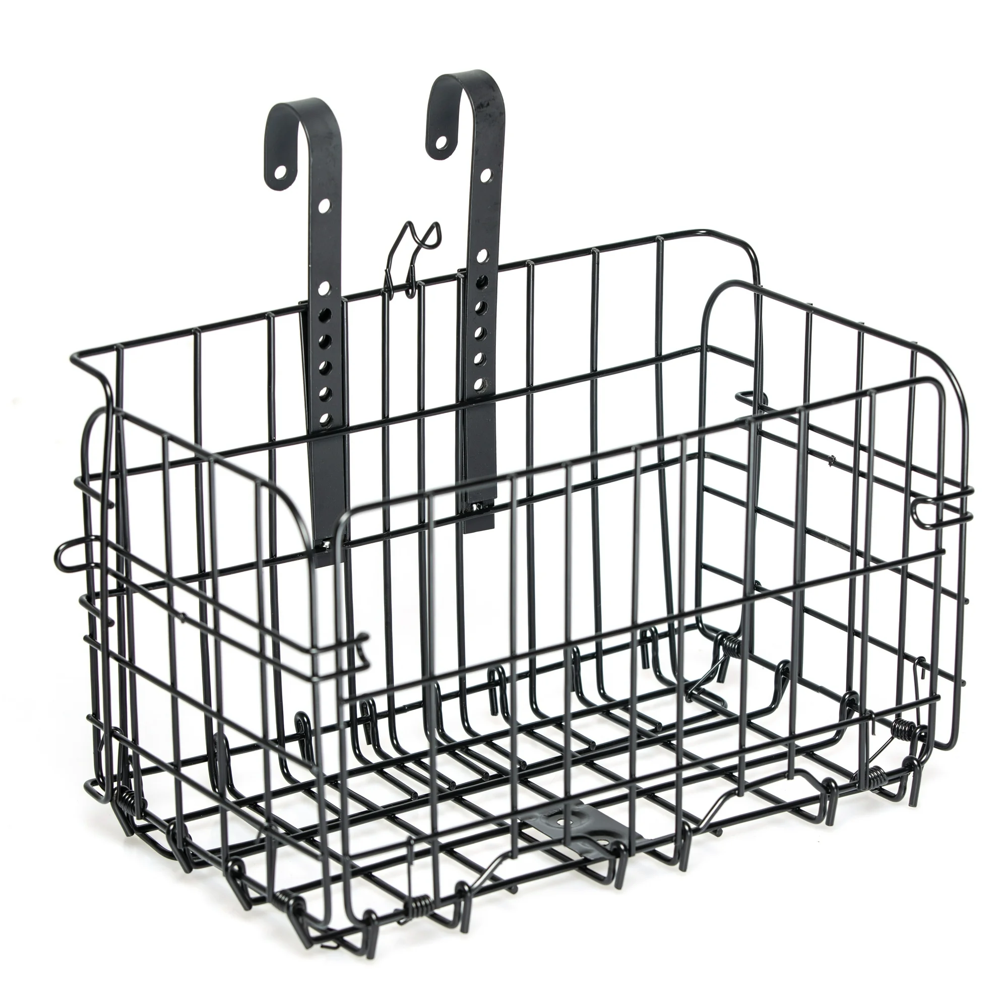 Plogco Bike Baskets Black Metal Detachable