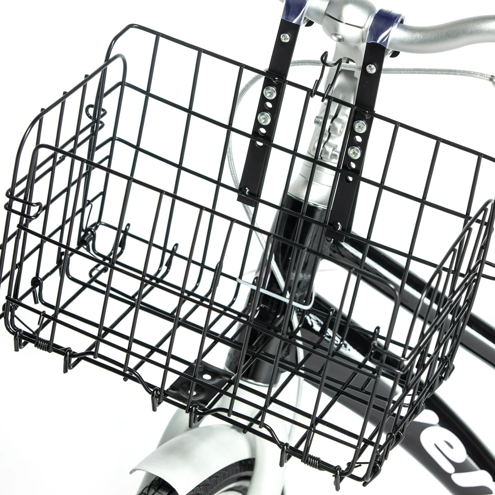 Plogco Bike Baskets Black Metal Detachable