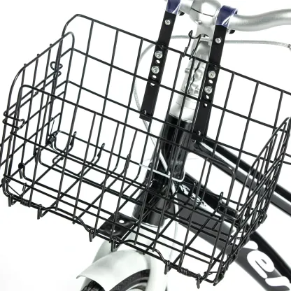 Plogco Bike Baskets Black Metal Detachable