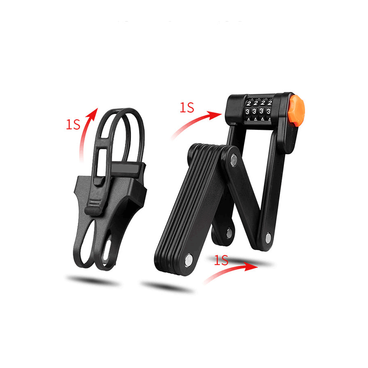 Plogco Yoto Security Folding Bike Lock