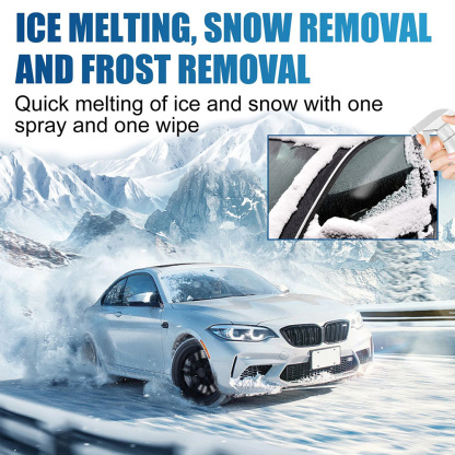❄Fast-Acting Car Windshield De-Icer Spray Road Anti Slip Instant Ice Snow Melter for Winter Prevents Frost Safe for Glass Wipers