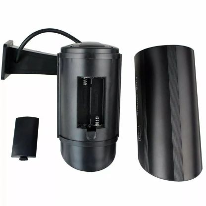Fake Dummy Camera Security Surveillance CCTV Silver/Black With Red LED Flashing Light Waterproof Outdoor Indoor Silver/Black