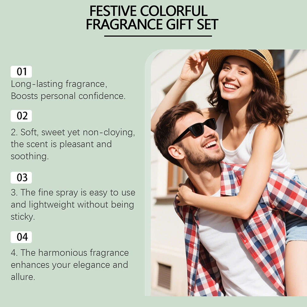 🎄 Christmas Fragrance Gift Set – Elegant, Light & Natural Scent for Couples, Daily & Date Use