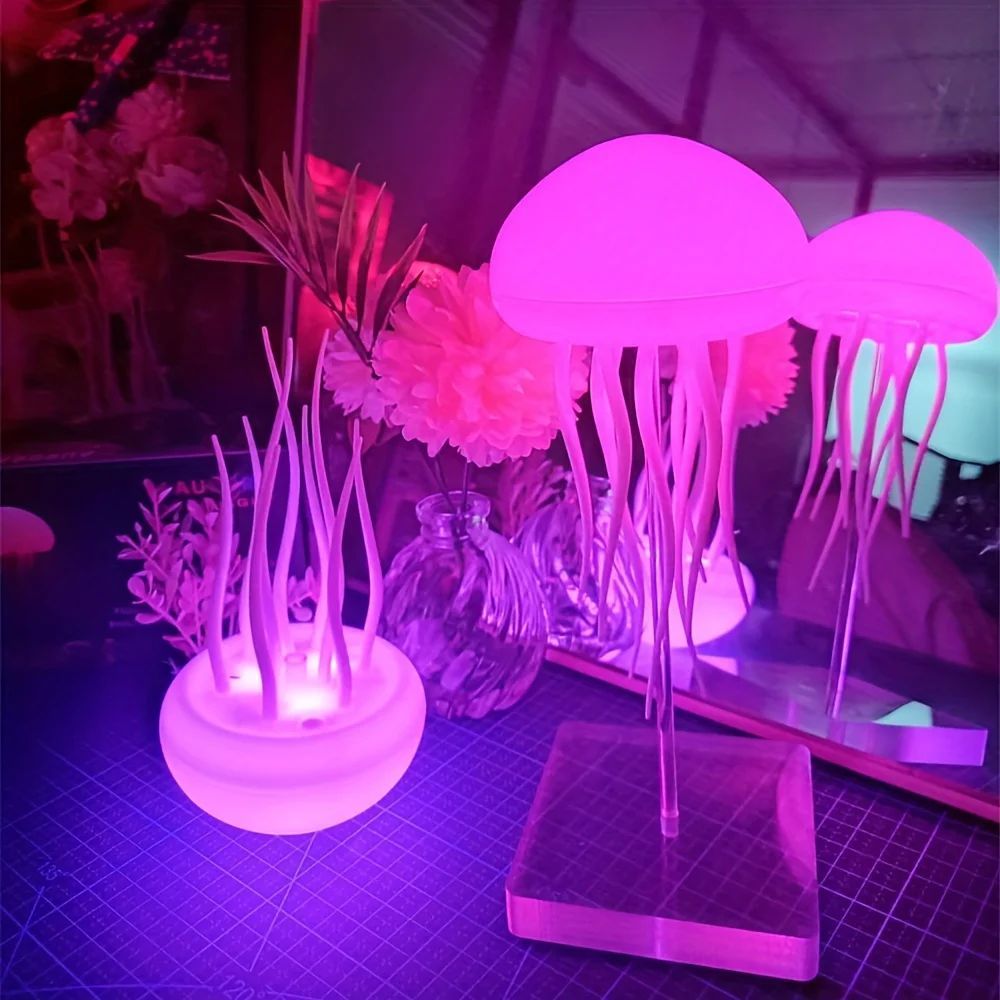 Rechargeable Dynamic Jellyfish LED Lamp, RGB Gradient, Voice Control, Hanging Indoor Light Table Lamp Decorative light