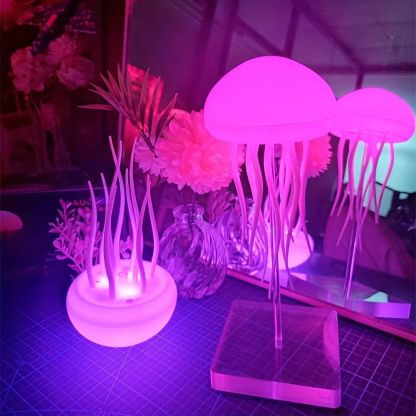 Rechargeable Dynamic Jellyfish LED Lamp, RGB Gradient, Voice Control, Hanging Indoor Light Table Lamp Decorative light