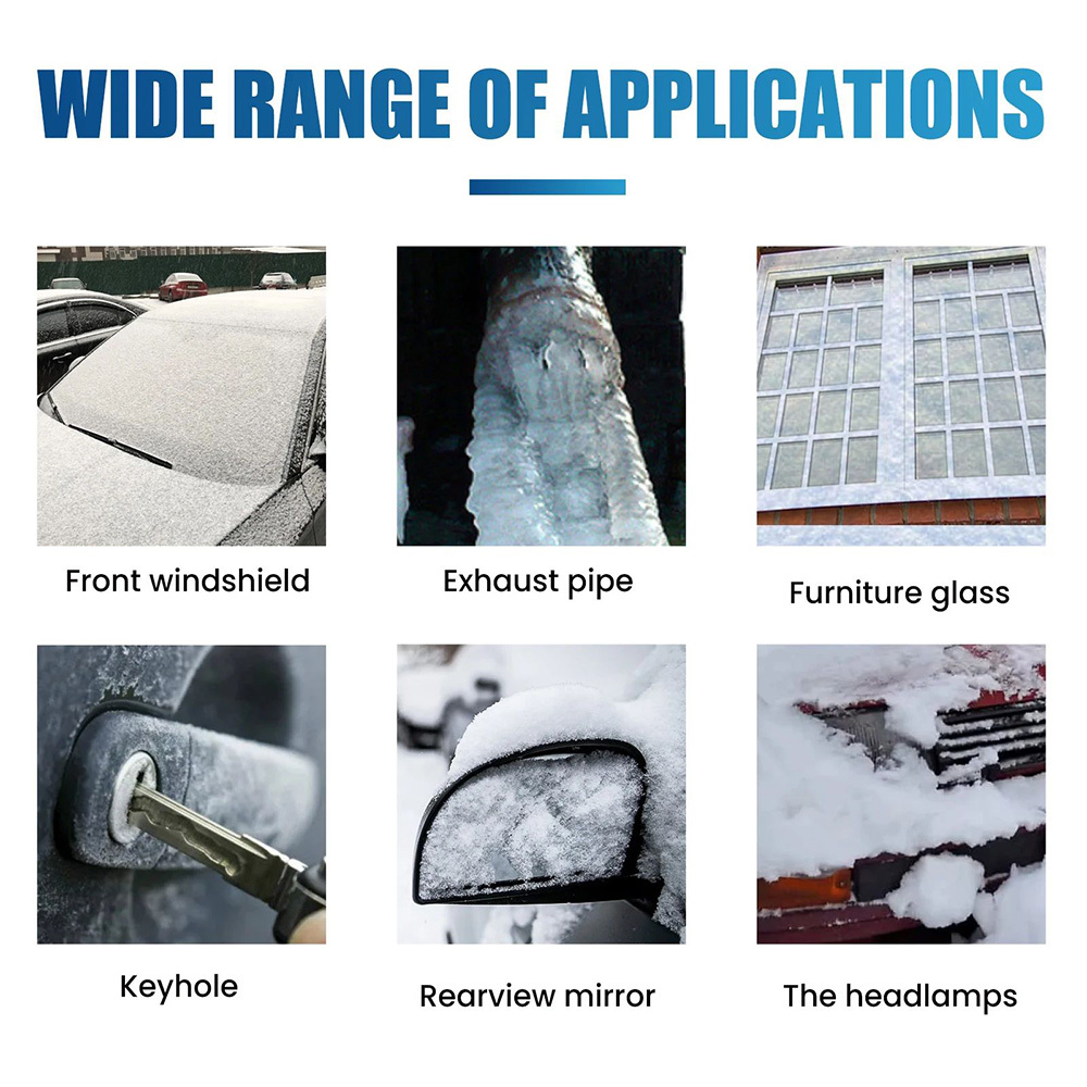 ❄Fast-Acting Car Windshield De-Icer Spray Road Anti Slip Instant Ice Snow Melter for Winter Prevents Frost Safe for Glass Wipers