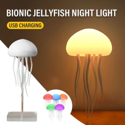 Rechargeable Dynamic Jellyfish LED Lamp, RGB Gradient, Voice Control, Hanging Indoor Light Table Lamp Decorative light