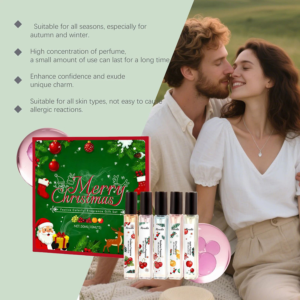 🎄 Christmas Fragrance Gift Set – Elegant, Light & Natural Scent for Couples, Daily & Date Use
