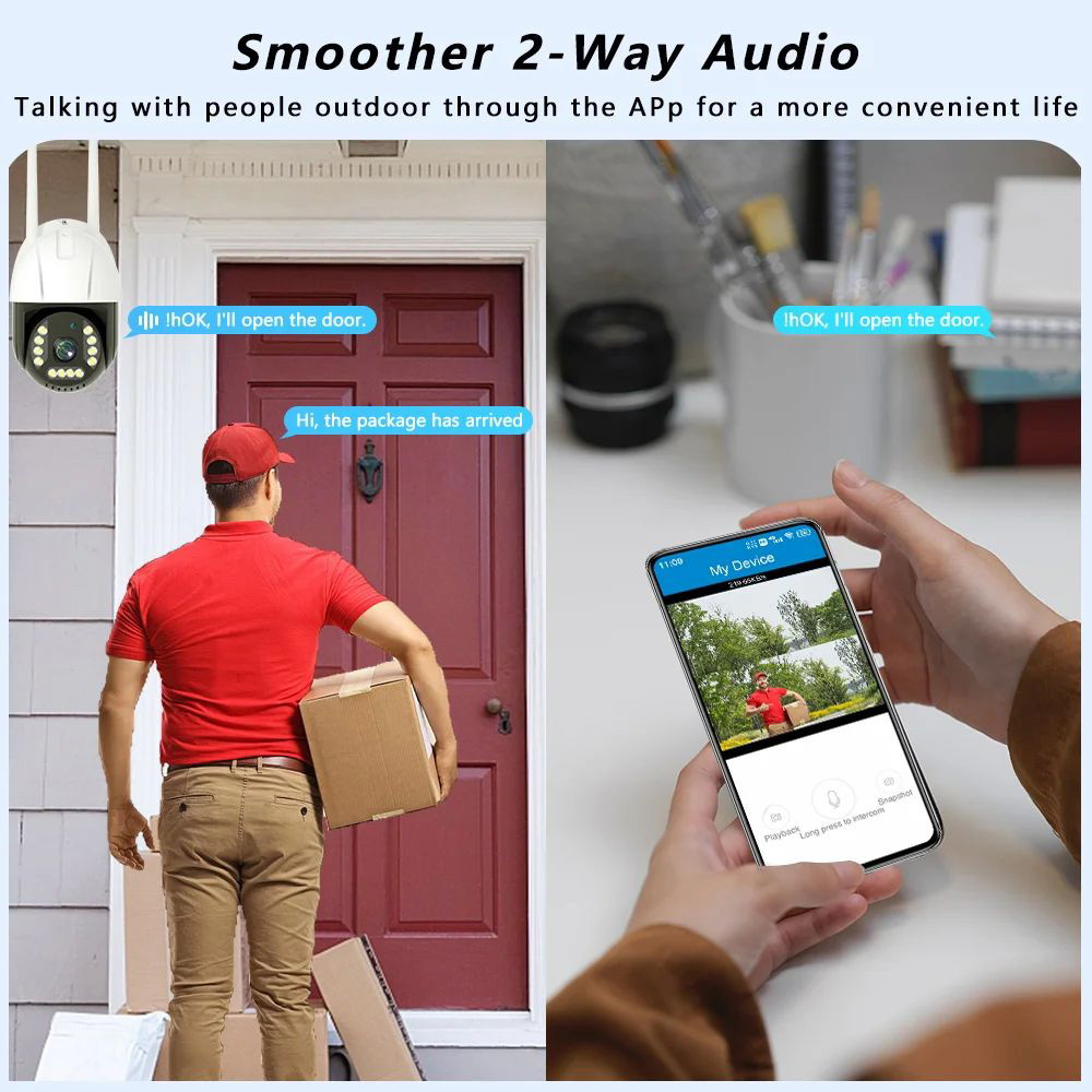 Outdoor PTZ Camera 4G Sim Card LTE RJ45 Network Port Wired CCTV Camera 8MP 1080P 4G Camera