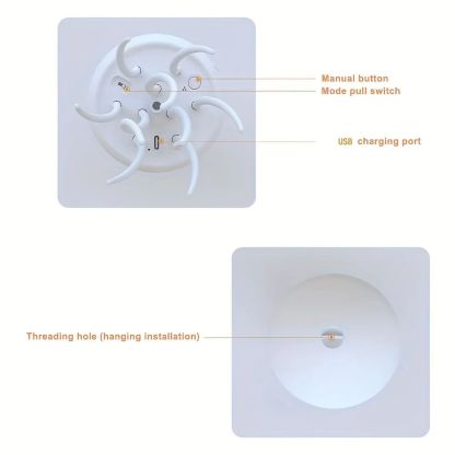 Rechargeable Dynamic Jellyfish LED Lamp, RGB Gradient, Voice Control, Hanging Indoor Light Table Lamp Decorative light