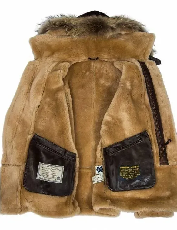 JACKET PILOT FROM SHEEPSKIN B-7 ARCTIC PARKA ART.208[FREE SHIPPING]