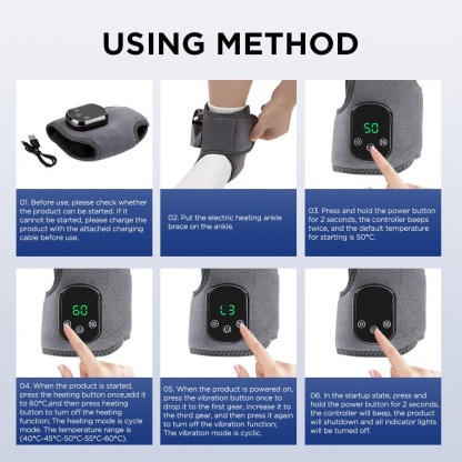 Soleva Foot Massager,3-in-1 Foot Revive Massager,Wireless & Portable Heated Ankle Wrap