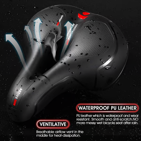 Extra Wide Comfort Bicycle Saddle