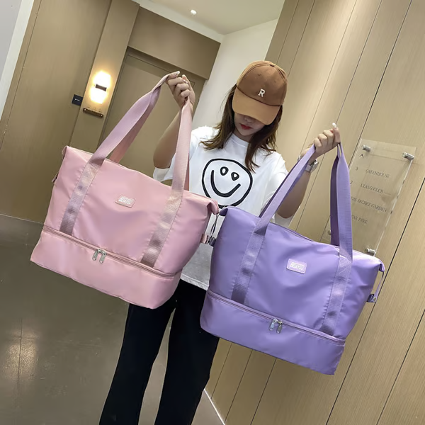 🎁-High-capacity Double-layer Wet Separation Travelling Bag