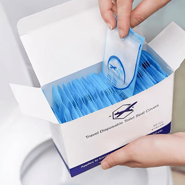 💥 Disposable Plastic Toilet Seat Cover - No Worry Of Public Toilet Anymore👋