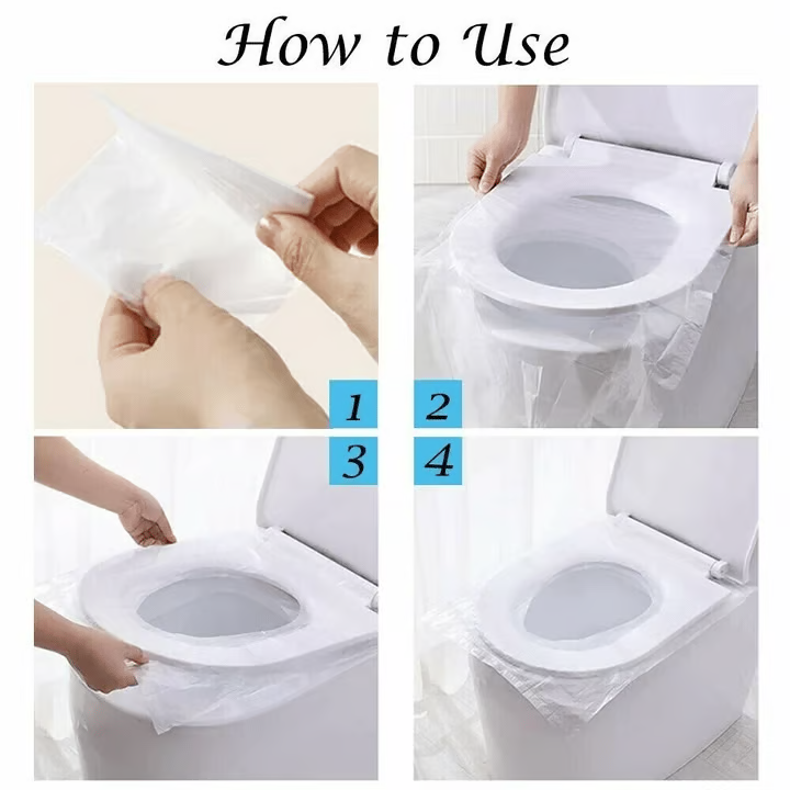 💥 Disposable Plastic Toilet Seat Cover - No Worry Of Public Toilet Anymore👋