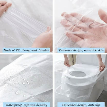 💥 Disposable Plastic Toilet Seat Cover - No Worry Of Public Toilet Anymore👋