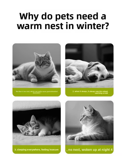 🐈Removable and Washable Winter Closed-off Cat Bed💝