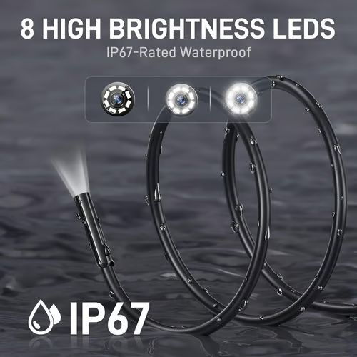 🔎 Plug-and-Play Endoscope Camera - Compatible with Android & iPhone & ipad for Direct Connection