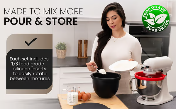 Silicone Liners for KitchenAid Mixers – Mixer Attachments & Accessories – Replacement Mixer Bowls No Longer Needed