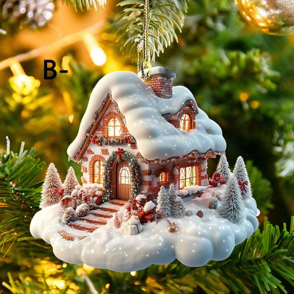 🔥LAST DAY 49% OFF - 🎄🏡Enchanted Snow House Ornament