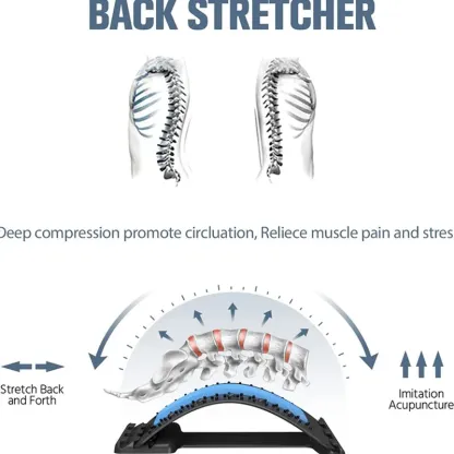 Back Stretcher Lower Pain Relief Device 3 Level Back Cracker Massager Lumbar Support Spine Board for Herniated Disc for yoga