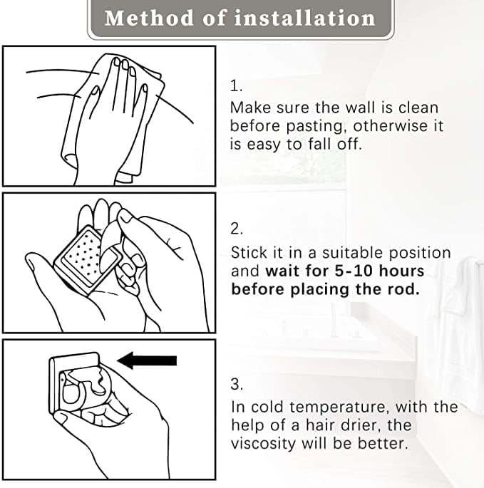 (🔥Hot Sale - 49% OFF)Nail-free Adjustable Rod Bracket Holders(Set of 2), BUY 3 Get 1 Free