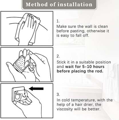 (🔥Hot Sale - 49% OFF)Nail-free Adjustable Rod Bracket Holders(Set of 2), BUY 3 Get 1 Free