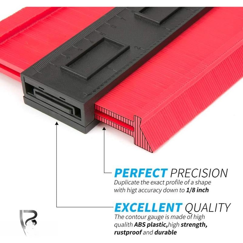 Contour Gauge 10 Inch, Widen Plastic Profile Gauge Duplicator, Precisely Copy Irregular Shapes Template Measuring Tool
