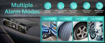 📟 Digital TPMS – Accurate Tire Pressure & Temperature Monitoring