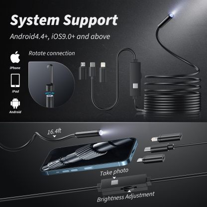 🔥This Week's Special Offer - 🔎 Plug-and-Play Endoscope Camera – Compatible with Android & iPhone & ipad for Direct Connection📱