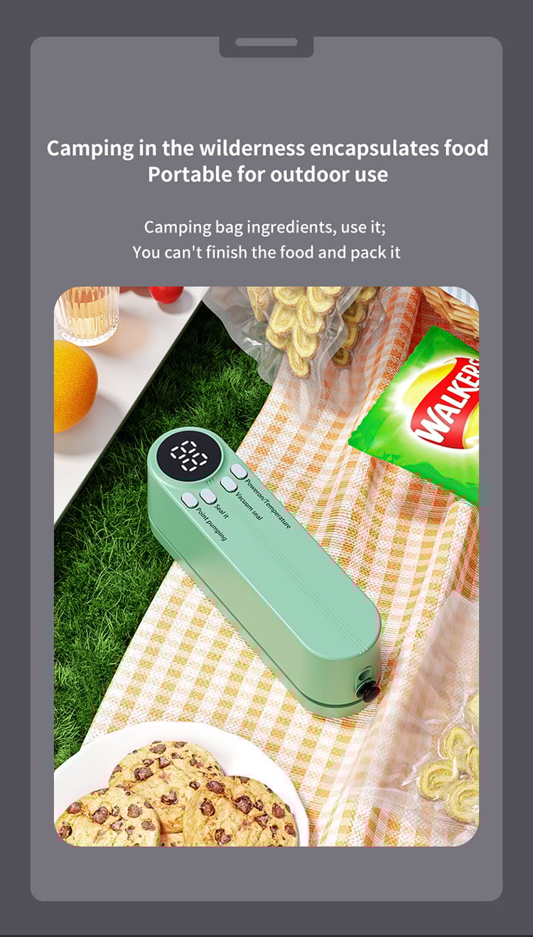 🥗 Keep Your Food Fresh – 49% OFF – ✨Mini Wireless Vacuum Sealer