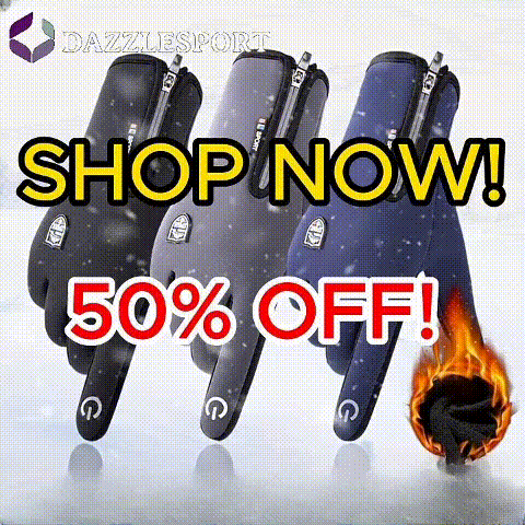 Dazzlesport™ Outdoor Heated Gloves Windproof and Waterproof with Plus Velvet