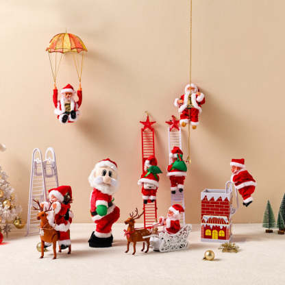 A complete set of Santa Claus toys/decorations to liven up your home/Christmas gifts