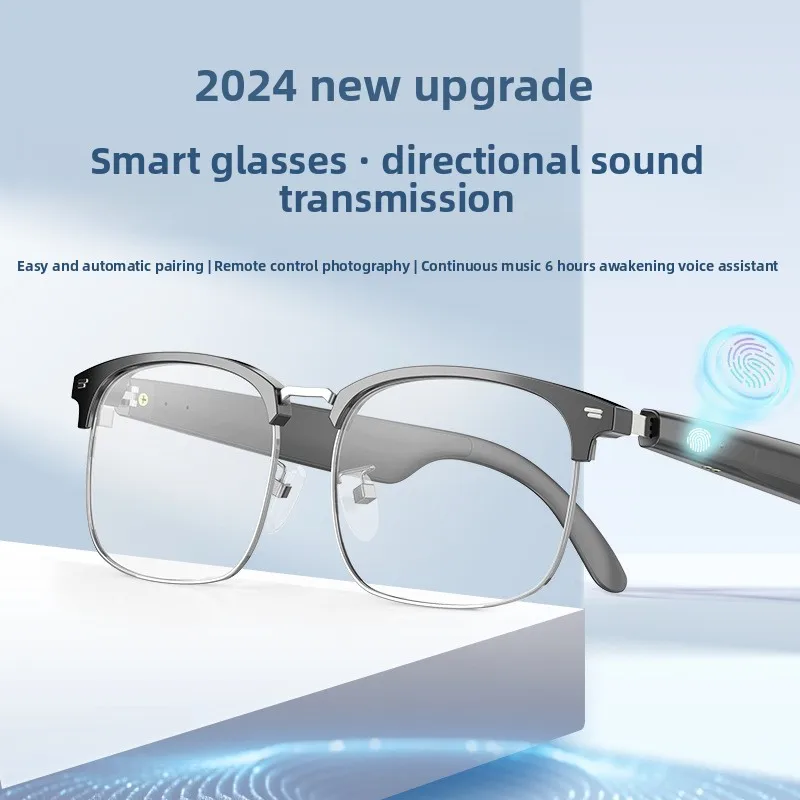 AI Translation Glasses, Wireless Smart Bluetooth Glasses, Voice Simultaneous Translation Smart Glasses Essential for Office Use