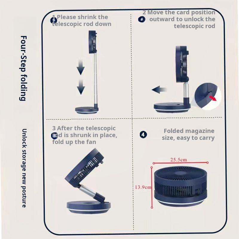🔥 The price is limited! -Retractable and foldable electric fan.