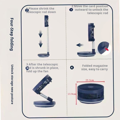 🔥 The price is limited! -Retractable and foldable electric fan.