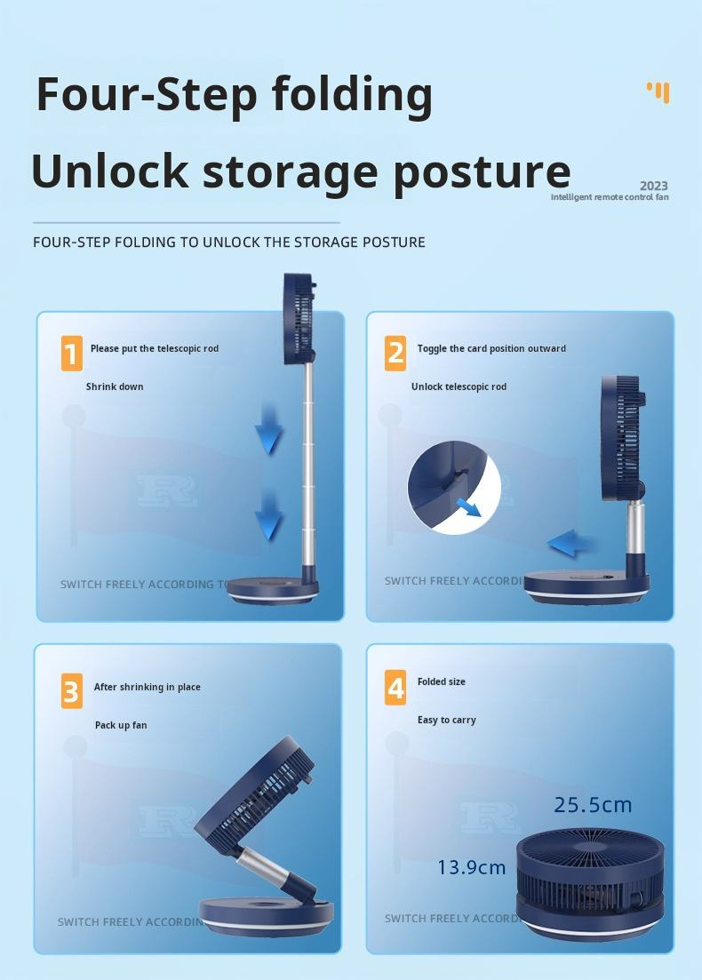 🔥 The price is limited! -Retractable and foldable electric fan.